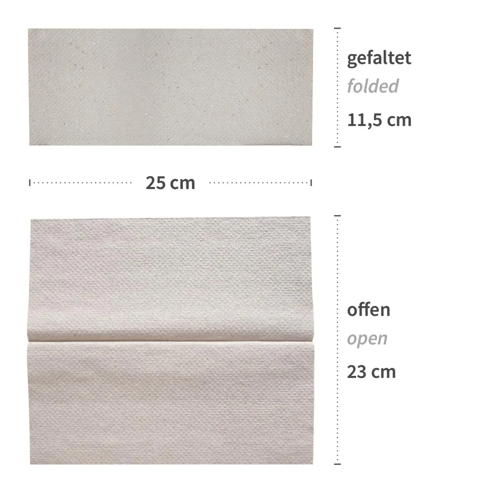 Hygostar Papierhandtücher natur 25x23 cm 5000 St 1-lagig