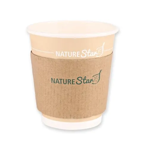NatureStar Bechermanschette Pappe 1000 Stück braun 0,2 l