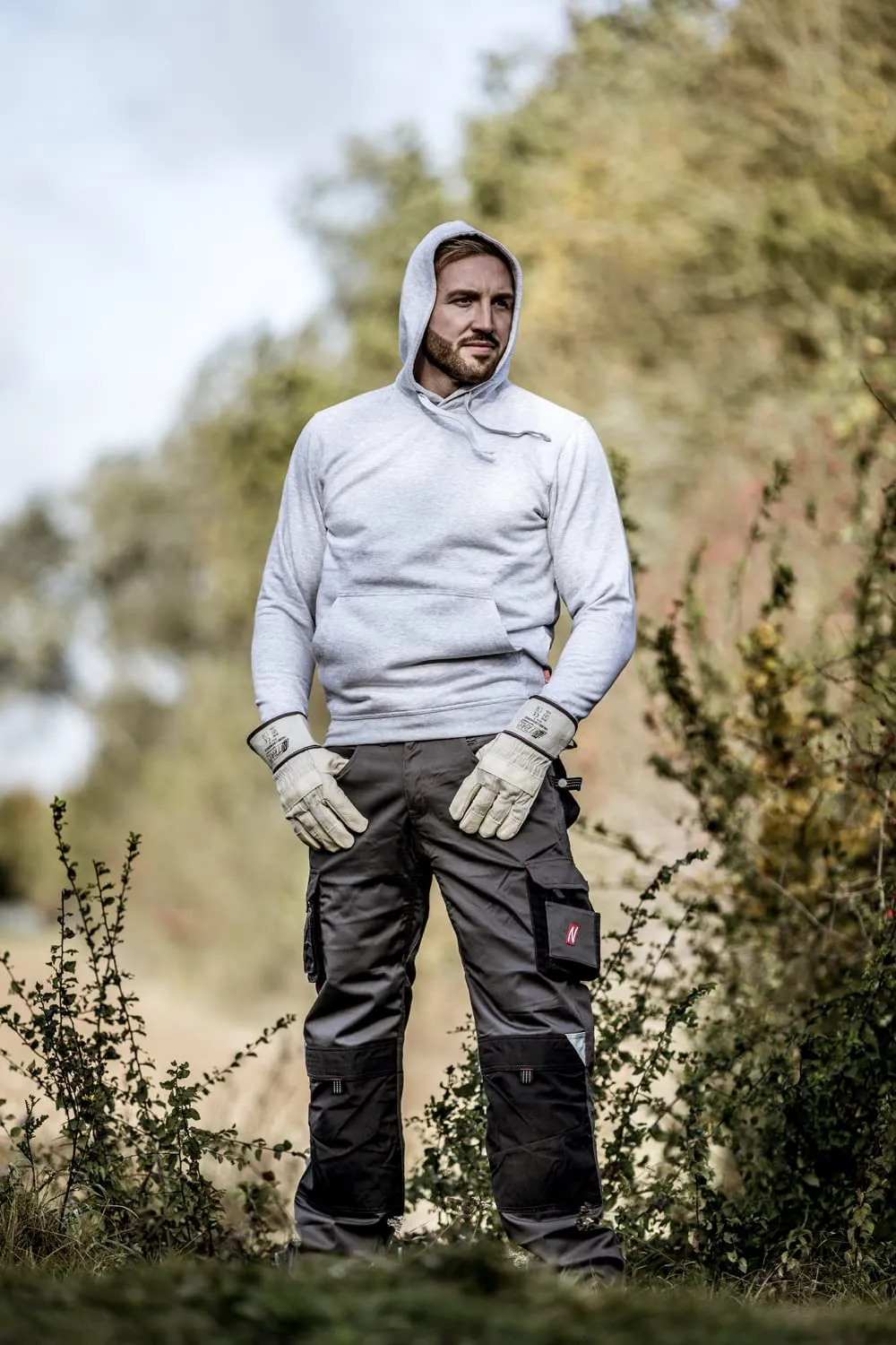 Nitras Motion Tex Light 7025 Hoodie Hellgrau 5XL Baumwolle