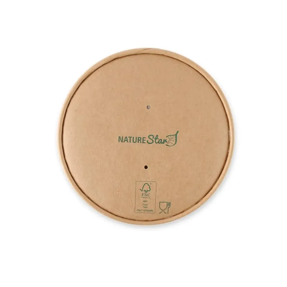 NatureStar Caesar Deckel Ø 15cm 25 Stück Kraftpapier braun