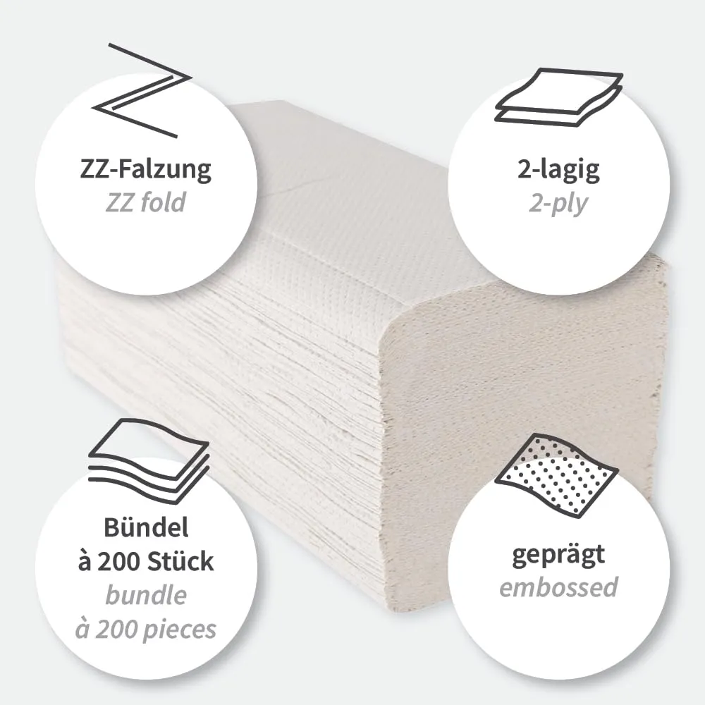 Franz Mensch Hygoclean Papierhandtücher ZZ 2-lagig 3200 St