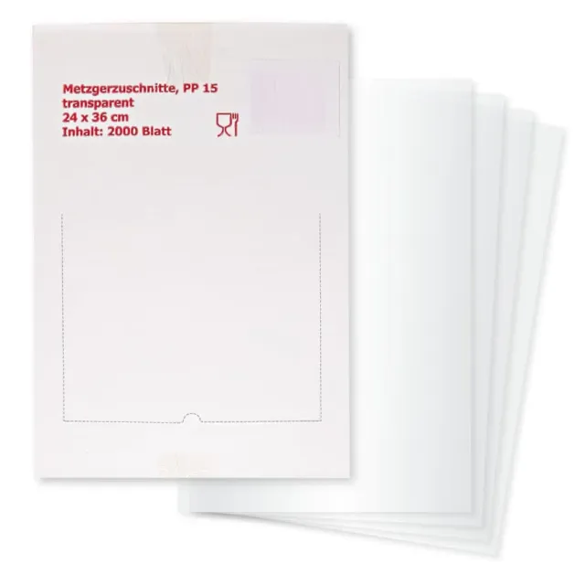 Hygostar Folien-Zuschnitte PP transparent 35,5x24,5cm 10000 St