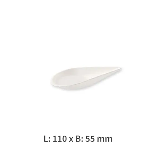 NATUREStar Fingerfood-Schalen Drop Zuckerrohr 1000 Stück weiß