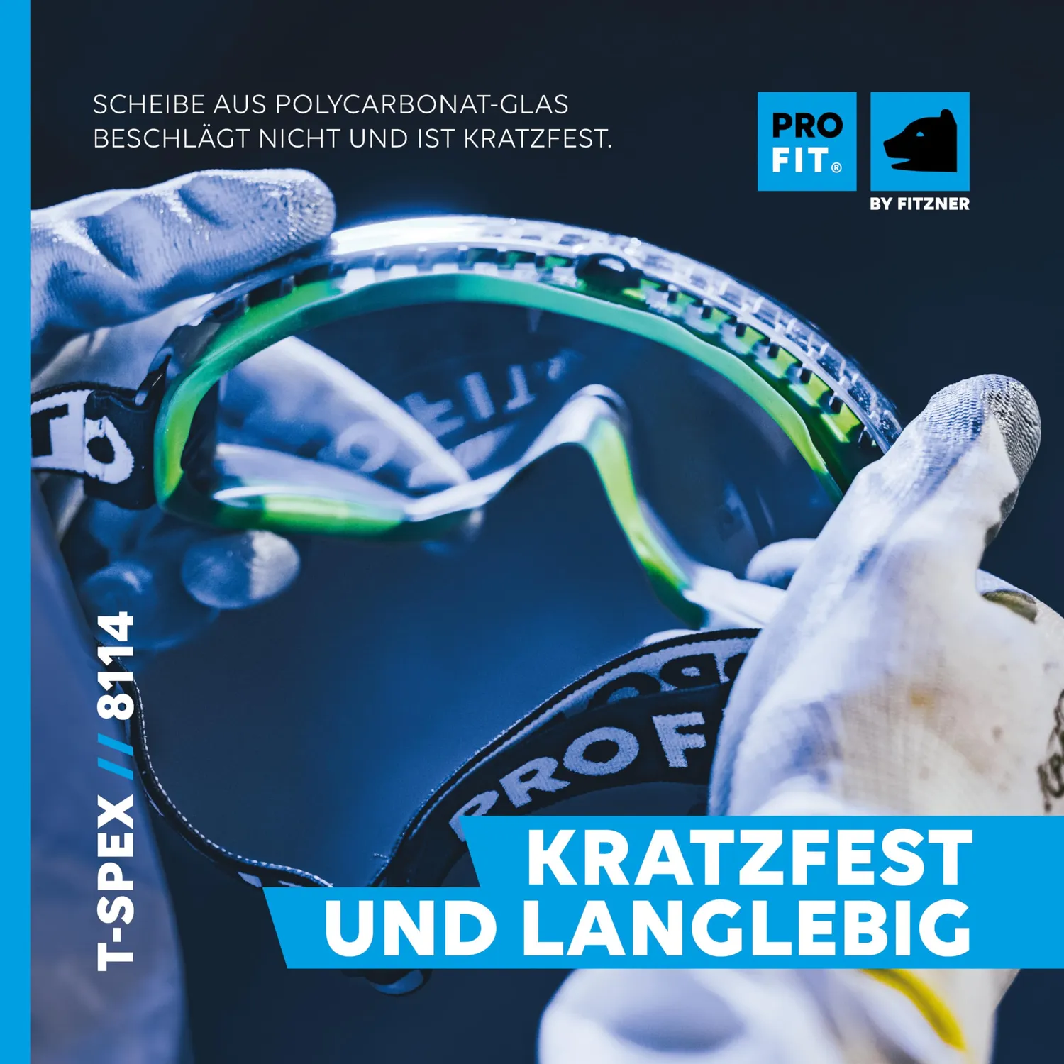 ProFit T-Spex Vollsichtbrille Grün-Schwarz Brillenträger