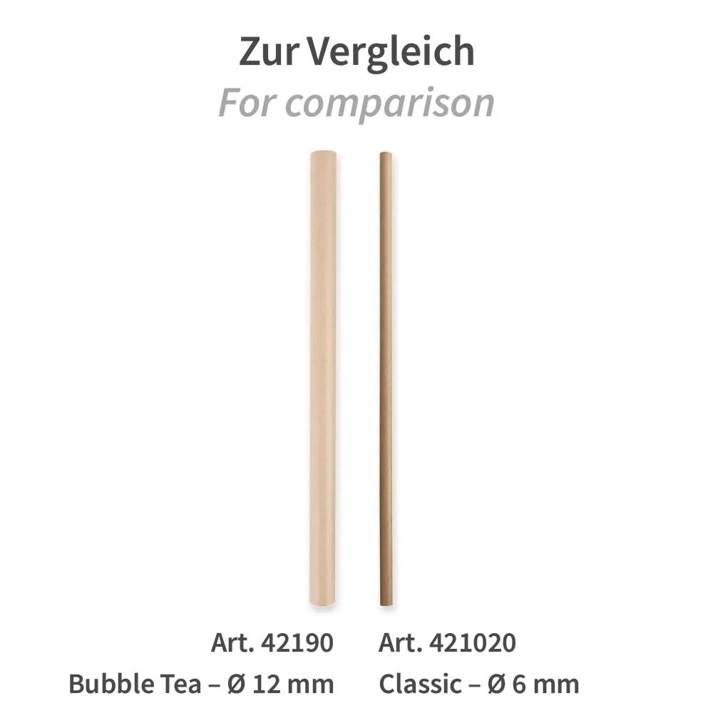 NatureStar Bubble Tea Papiertrinkhalme braun 3000 St 19,7cm