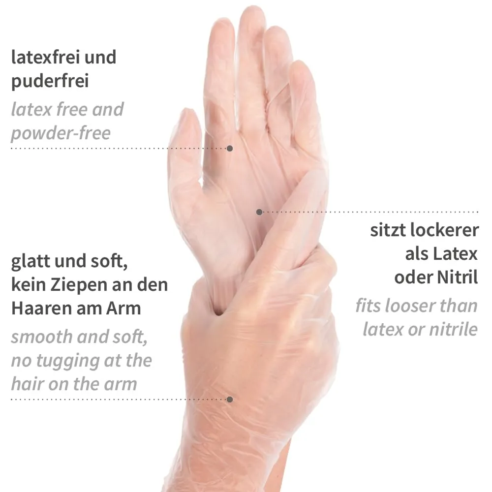 Franz Mensch Hygonorm Ideal Light Vinylhandschuhe 1000 Stück L puderfrei