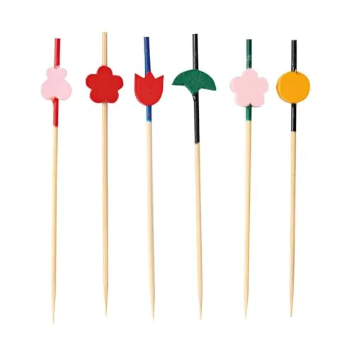 NatureStar Bambus Fingerfood-Spieße Design 1000 Stück bunt