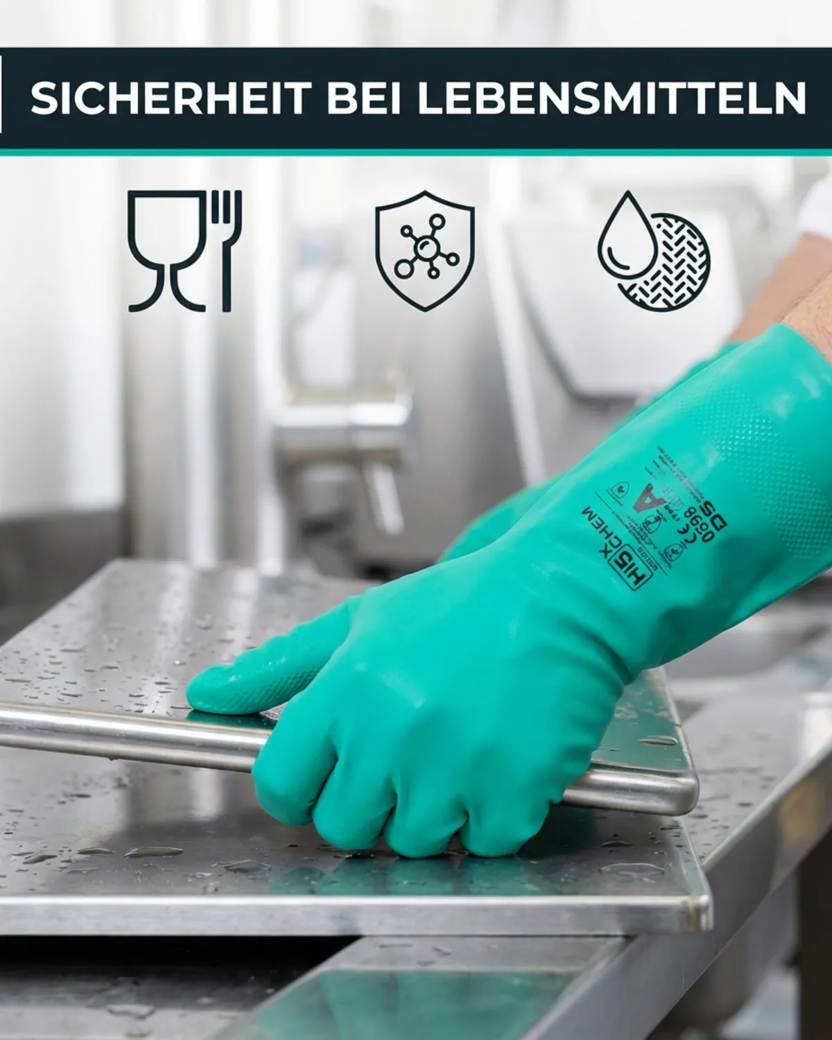 Hi5 X-Chem HI555 Chemikalienschutzhandschuhe L 1 Stück Typ A