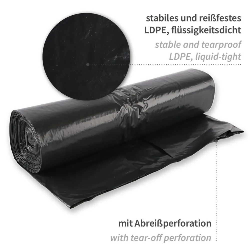 Franz Mensch Müllsäcke Light 240 l schwarz 90 Stück Rolle