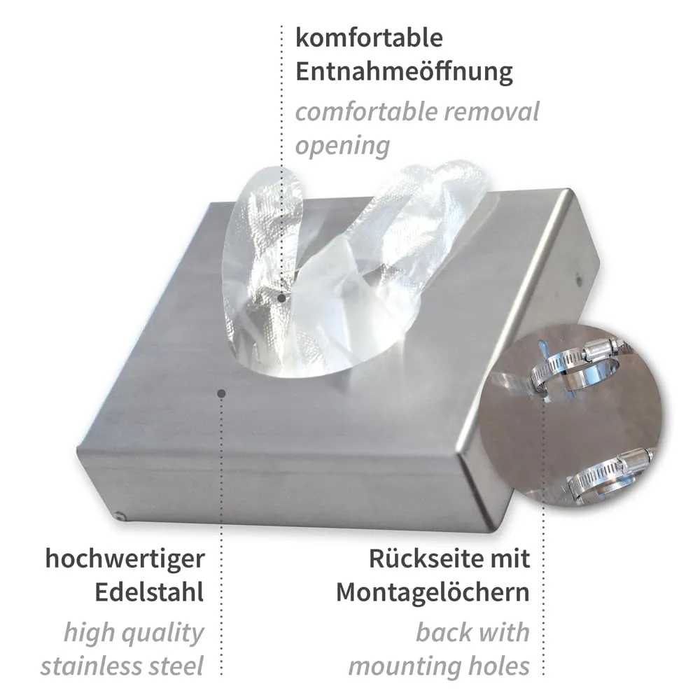 Hygostar Handschuhspender Edelstahl PE-Beutel 1 Stück