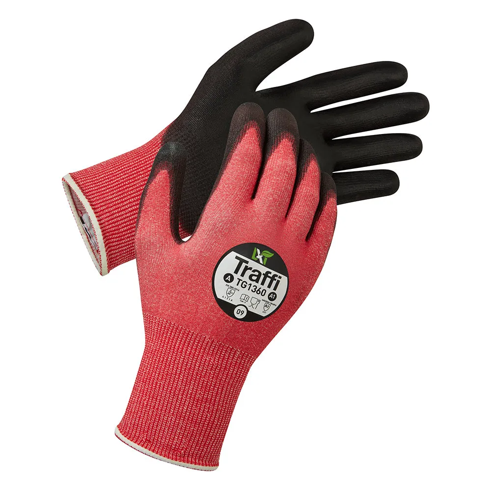 TraffiGlove TG1360 Arbeitshandschuhe Schnittschutz A PU 18G