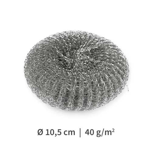 Hygoclean Topfreiniger Metall Silber Ø 10,5cm 50 Stück Stahl
