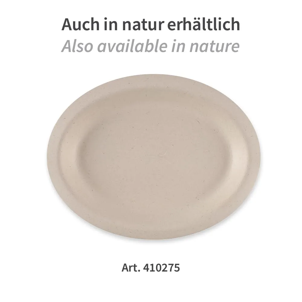 NATUREStar Teller oval 26,5x20 cm weiß 500 Stück Zuckerrohr
