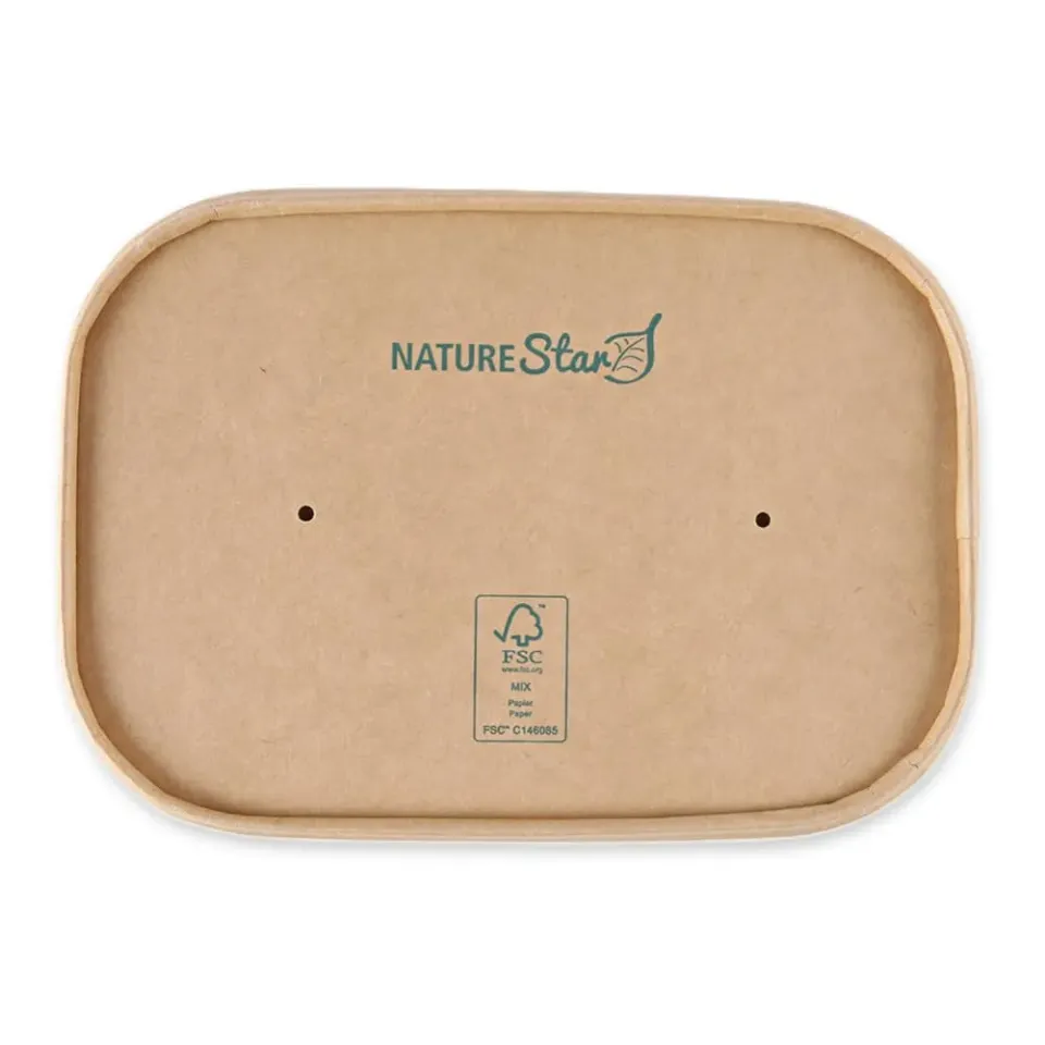 NatureStar Deckel Takeaway Kraftpapierdeckel 300 Stück braun