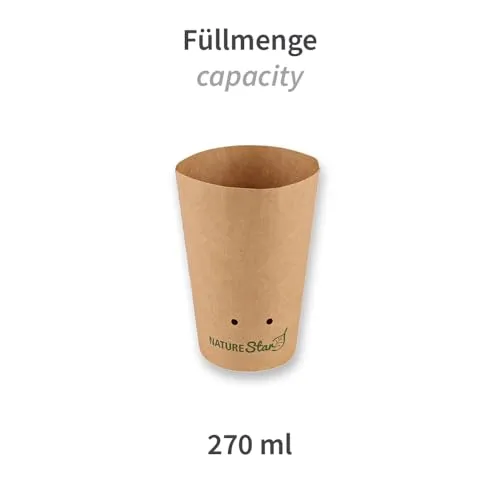 NatureStar Snackboxen Kraftpapier 270 ml 1000 Stück braun