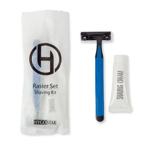 Hygostar Rasier-Set Einwegrasierer schwarz 500 Stk mit Creme