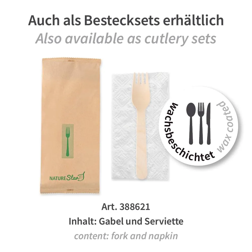 Franz Mensch NatureStar Gabel Holz 16cm einzeln 500 Stk beschichtet