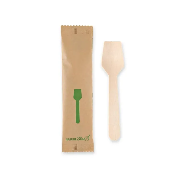 NATUREStar Eislöffel Holz 9,5 cm Box 1000 Stück einzeln verpackt