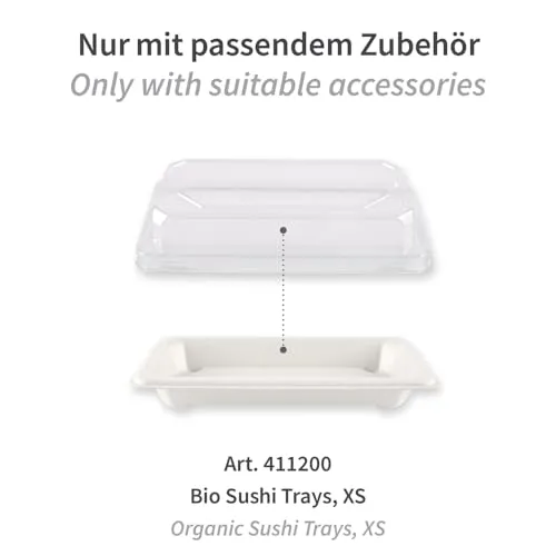 NatureStar Deckel PET transparent 16,5cm 500 Stück für Sushi-Tray