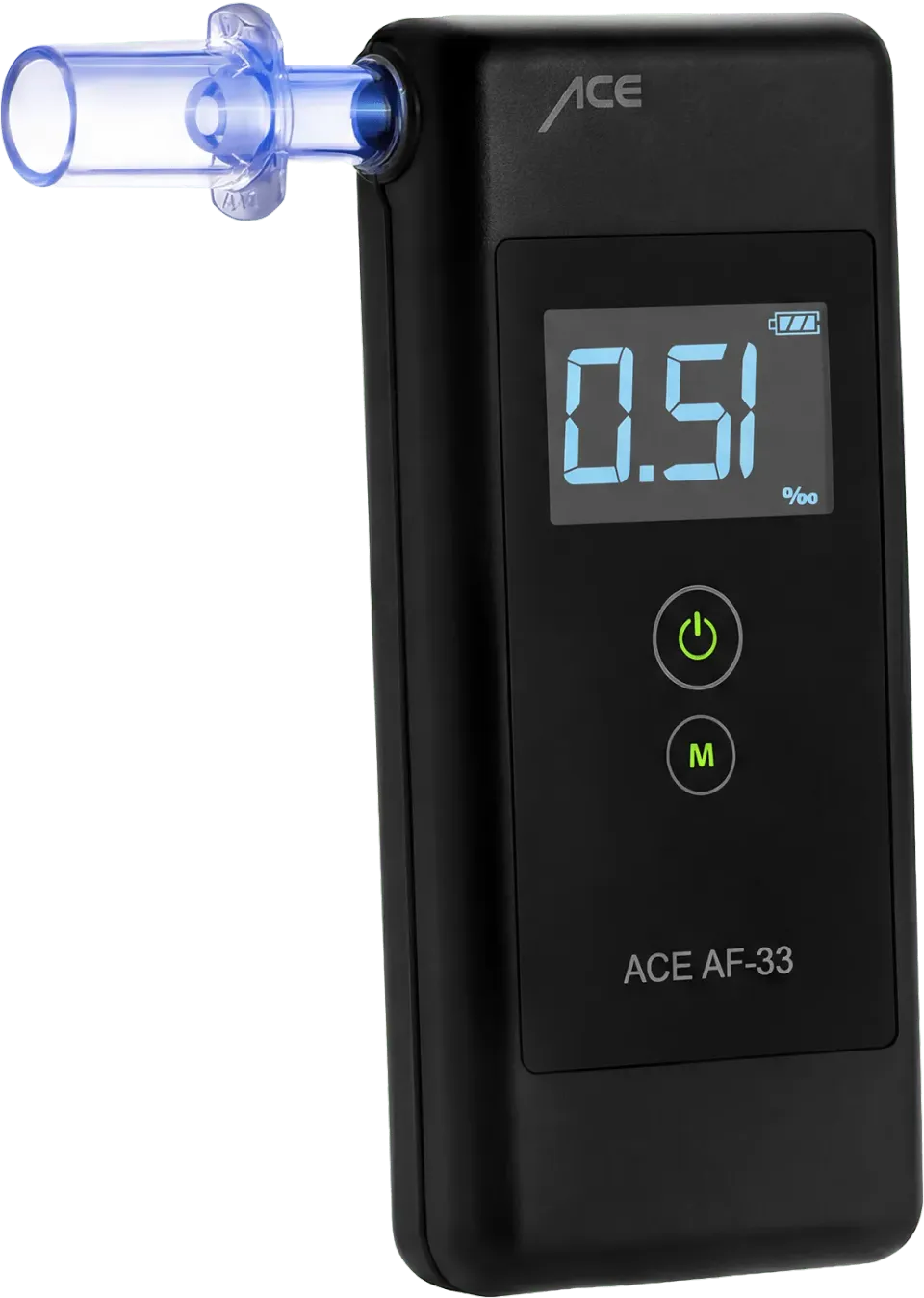 ACE AF-33 Alkotester mit 25 Mundstücken elektrochemisch