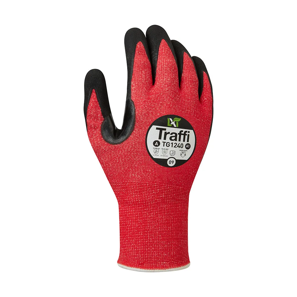 TraffiGlove TG1240 LXT Microdex Nitril-Arbeitshandschuh Schnittschutz A