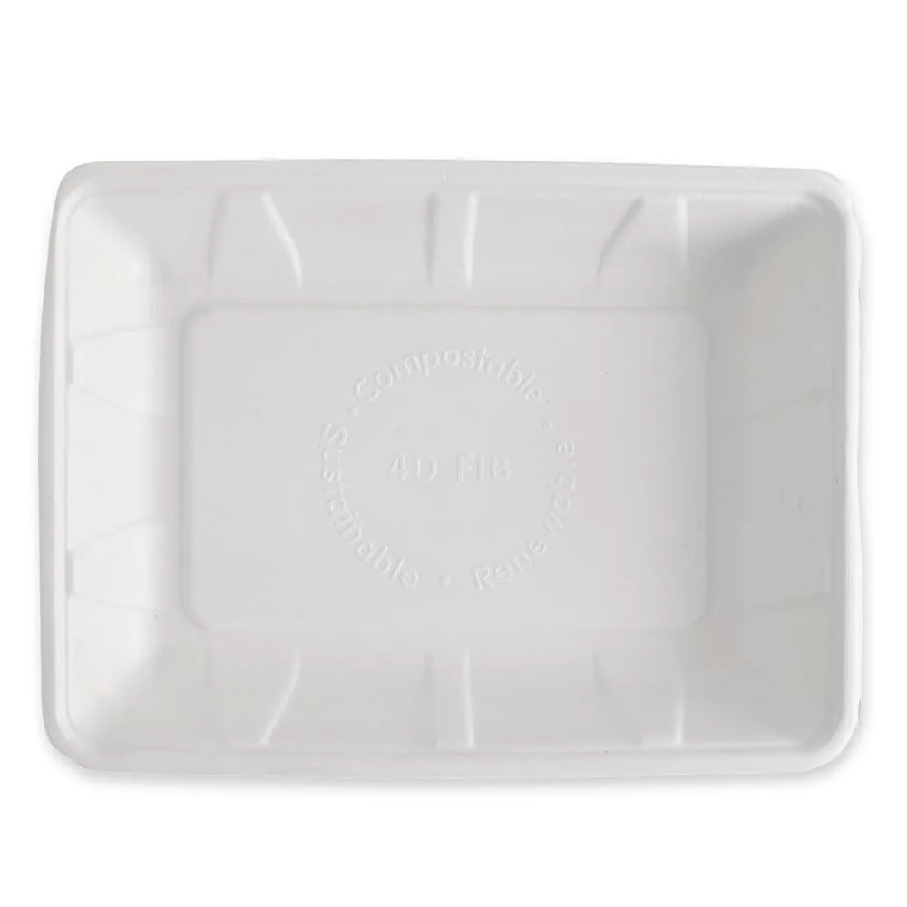 NatureStar Foodtrays Zuckerrohr weiß 22,5cm 500 Stück rechteckig