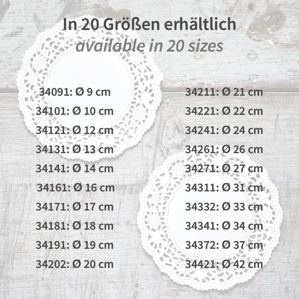 Hygostar Tortenspitzen rund Ø 13 cm hochweiß 2000 Stück Papier