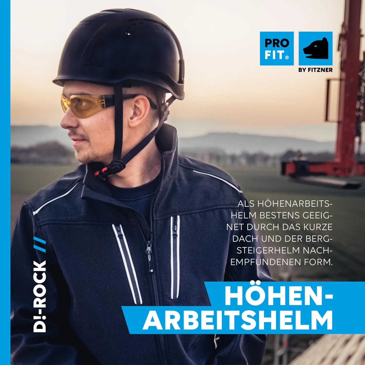 ProFit D!-Rock Schutzhelm Anthrazit belüftet