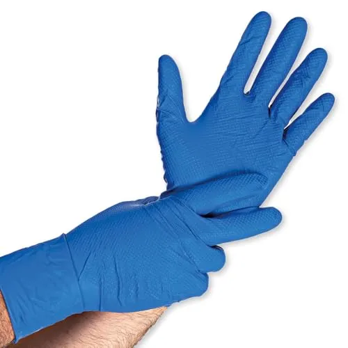Franz Mensch Power Grip Long Extra Nitrilhandschuhe M blau 50 St 30 cm