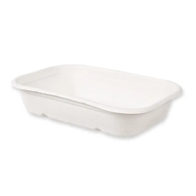 NatureStar Casa Schalen eckig 650ml weiß 500 Stück Zuckerrohr