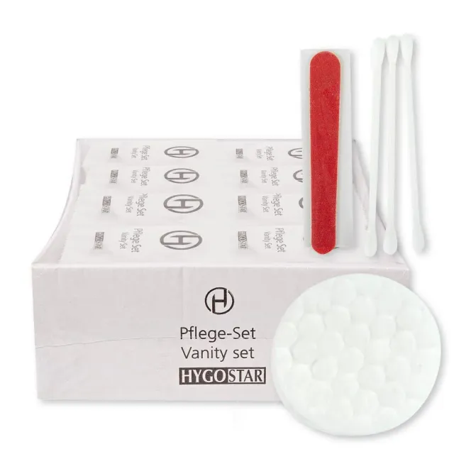 Hygostar Kosmetik-Set Standard weiß-rot 100 Sets Hotel