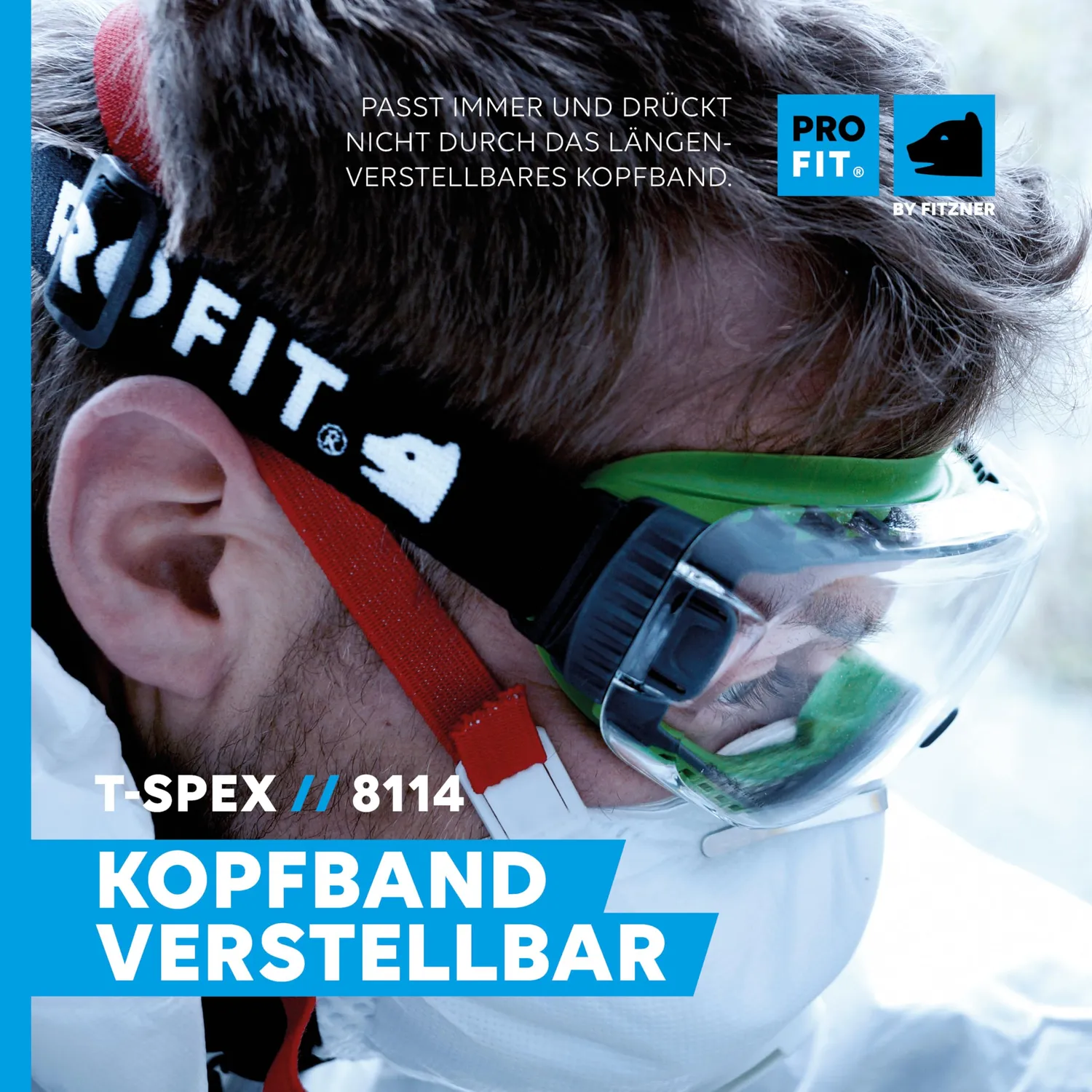 ProFit T-Spex Vollsichtbrille Grün-Schwarz Brillenträger