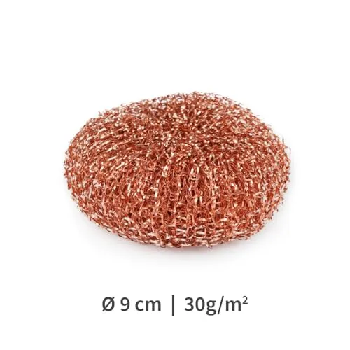 Hygoclean Kupfer Topfreiniger 9 cm 500 Stück Schwamm antibakteriell