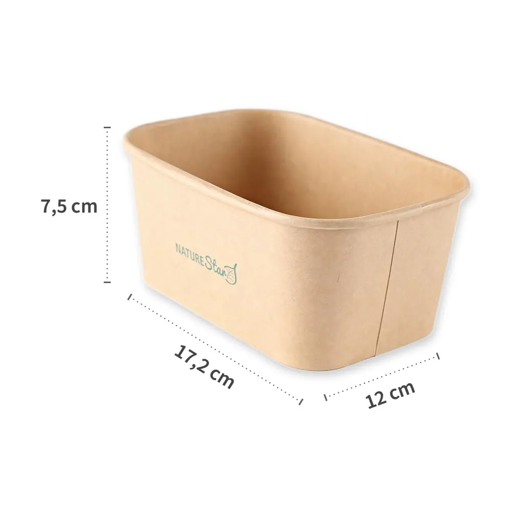 NatureStar Takeaway Schalen 300 Stück 1000ml braun