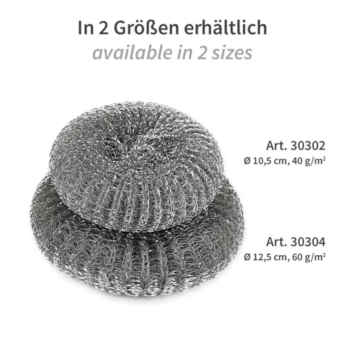 Hygoclean Topfreiniger Metall Silber Ø 10,5cm 50 Stück Stahl