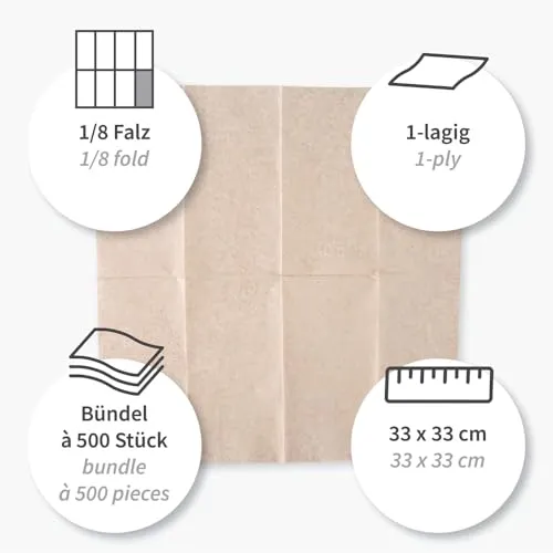 Franz Mensch NatureStar Nature Servietten 4000 Stück Recycling 33x33