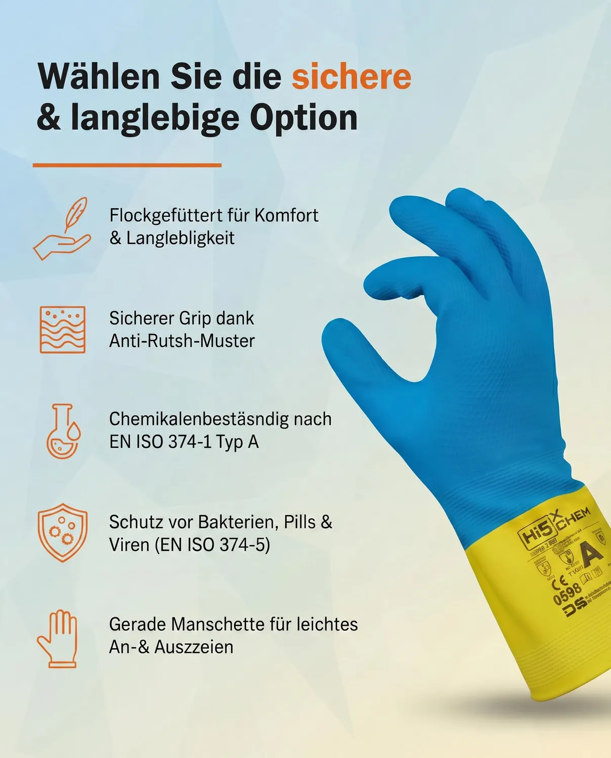 Hi5 Chem Chemikalienschutzhandschuhe XXL 1 Stück