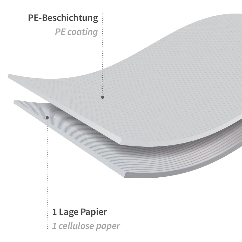 Hygostar Einweg-Lätzchen Papier PE Klebestreifen 500 Stück