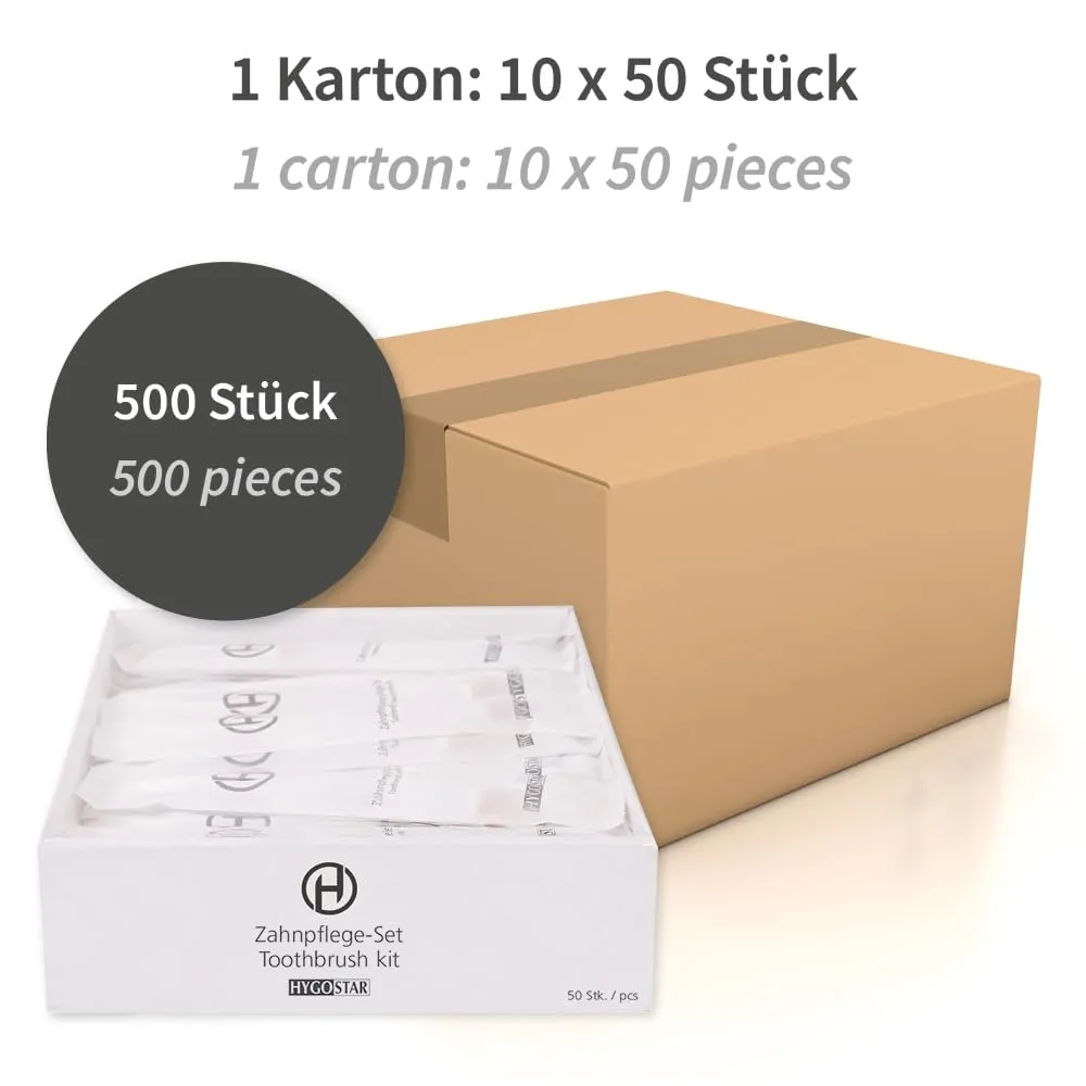 Hygostar Zahnpflege-Set Standard weiß 500 Stück