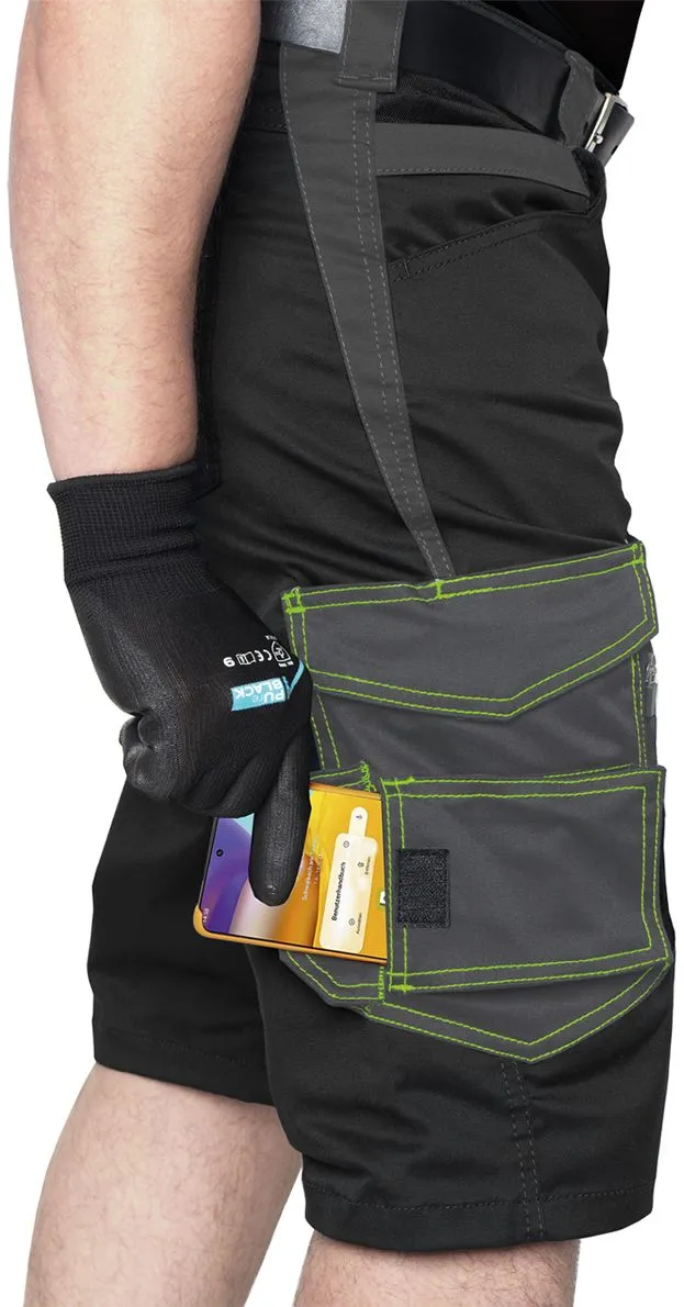 ACE Genesis Arbeitsshorts Herren kurz Schwarz Stretch