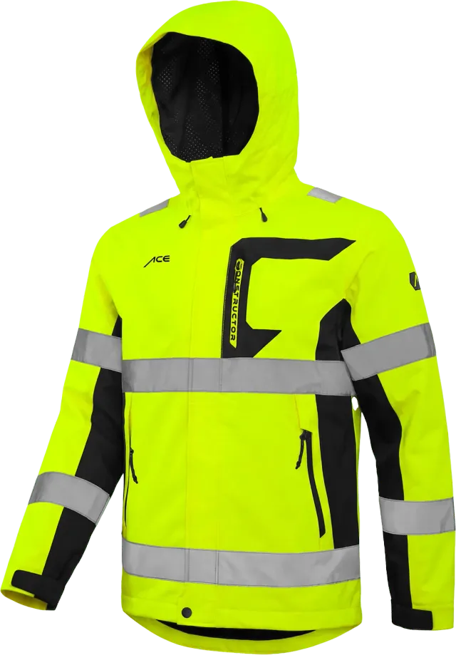 ACE Constructor Hi-Viz Regenjacke Gelb L wasserdicht