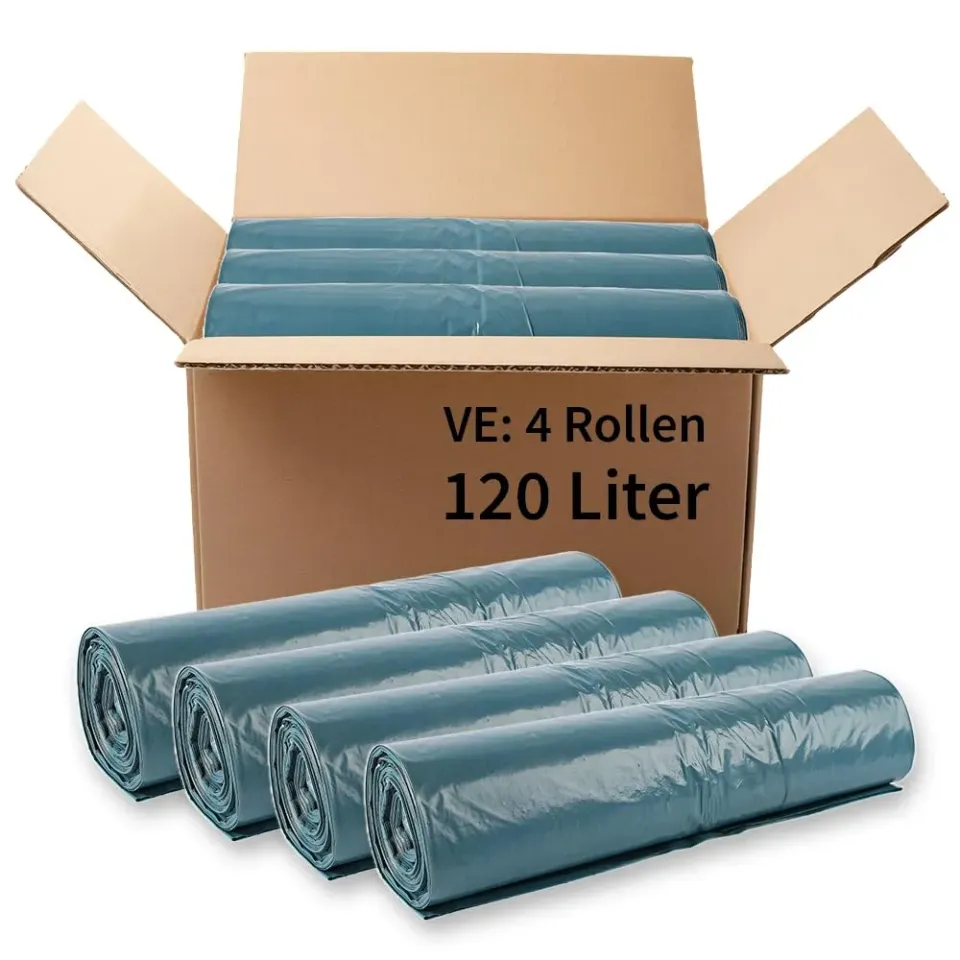 Franz Mensch Müllbeutel 120 l blau 100 Stück extra stark