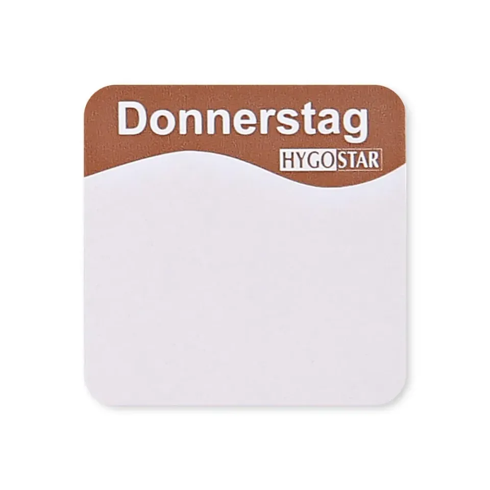 Franz Mensch Hygostar Tagesetiketten Donnerstag 25x25mm 12 Rollen