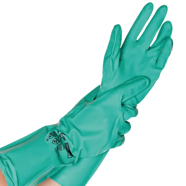 Hygostar Professional Nitril Chemikalienschutzhandschuhe grün 8/M 24 Stück