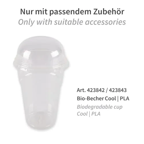 Franz Mensch NatureStar Becherdeckel 800 St 9,5 cm PLA ohne Loch