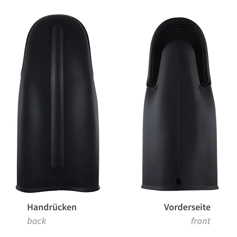 Hygostar Shark Black Ofenhandschuh Silikon schwarz hitzebeständig