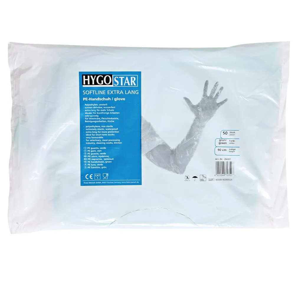Hygostar Softline Long LDPE-Handschuhe grün 90 cm 2000 Stück