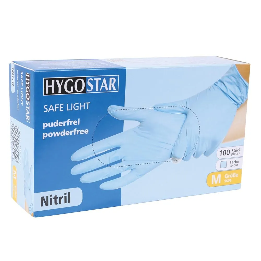 Hygostar Safe Light Nitrilhandschuhe blau L 100 Stück