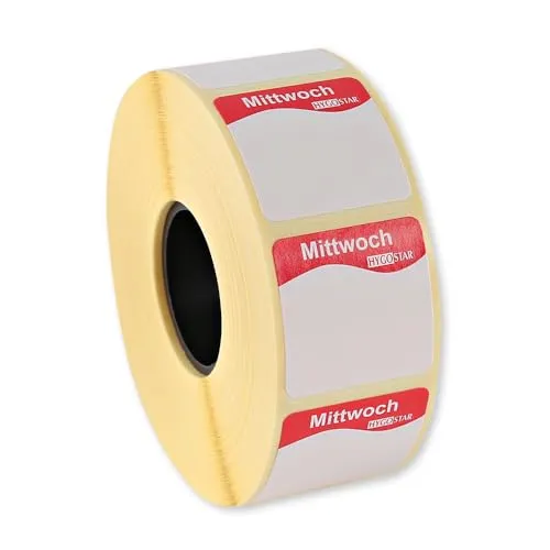 Franz Mensch Hygostar Tagesetiketten Mittwoch 25x25mm 12 Rollen