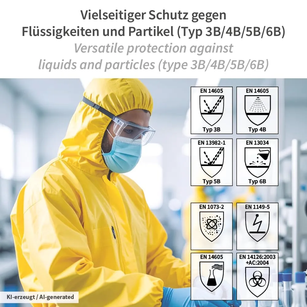Hygostar ChemicalStar Overall Typ 3B-6B gelb XXXL 10 Stück